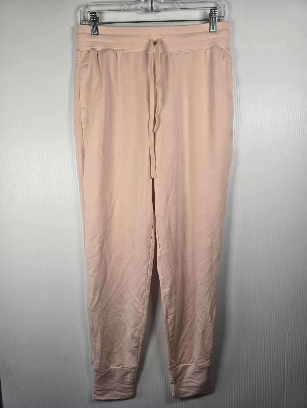 NWT Fabletics Women's Light Peach Luxe Terry Joggers Tall Size M Activewear
